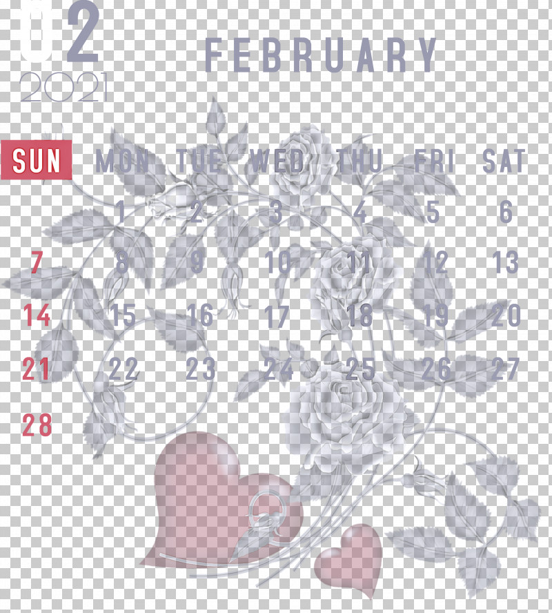 February 2021 Printable Calendar February Calendar 2021 Calendar PNG, Clipart, 2021 Calendar, Biology, Flower, Geometry, Line Free PNG Download