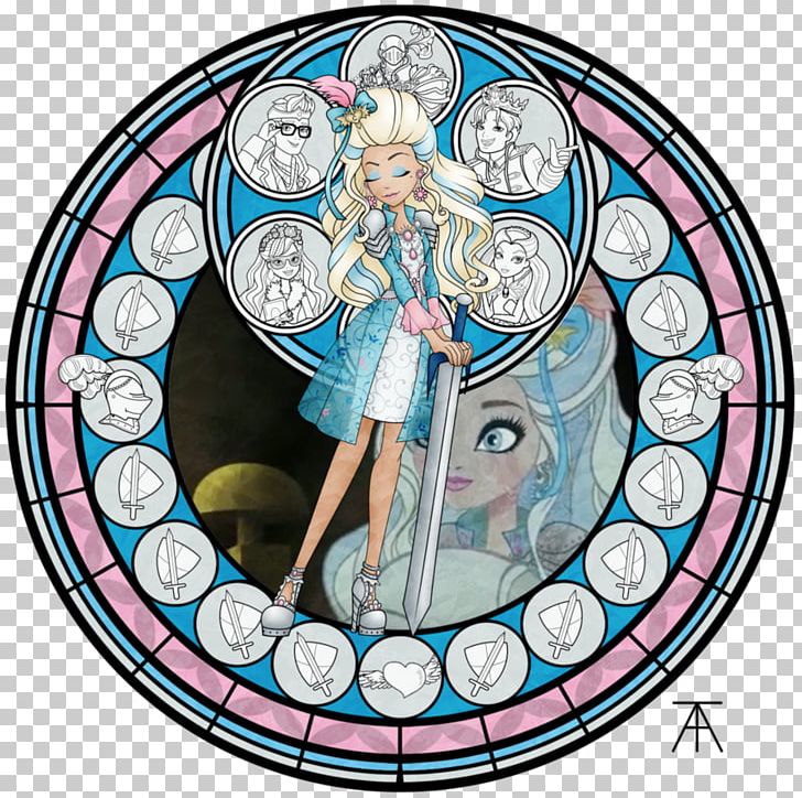 Ever After High Fan Art Stained Glass Vampire Princess Miyu Character PNG, Clipart, Anime, Art, Character, Circle, Clock Free PNG Download