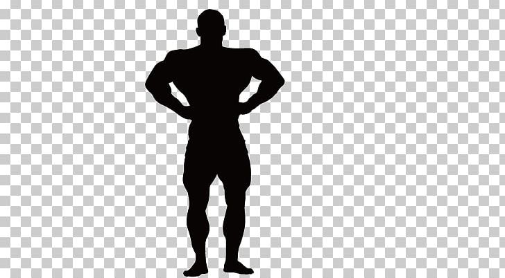 Bodybuilding Silhouette Muscle Physical Fitness PNG, Clipart, Arm, Black, Black And White, City Silhouette, Dumbbell Free PNG Download