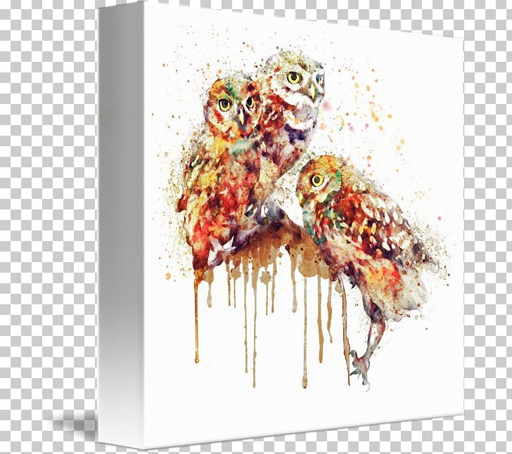 Watercolor Painting Owl Art Mixed Media PNG, Clipart, Animals, Art, Artist, Canvas, Canvas Print Free PNG Download