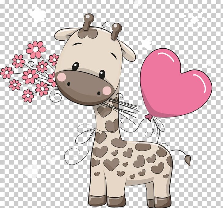 Giraffe Cartoon Cuteness Illustration PNG, Clipart, Animals, Balloon, Broken Heart, Cartoon Giraffe, Child Free PNG Download