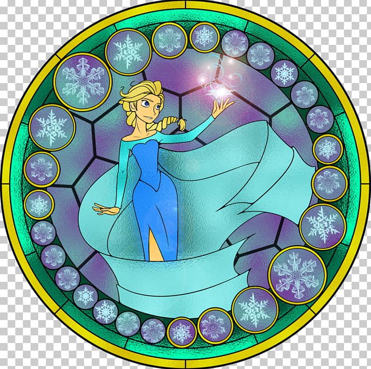 Elsa Stained Glass PNG, Clipart, Art, Circle, Deviantart, Disney Princess, Drawing Free PNG Download
