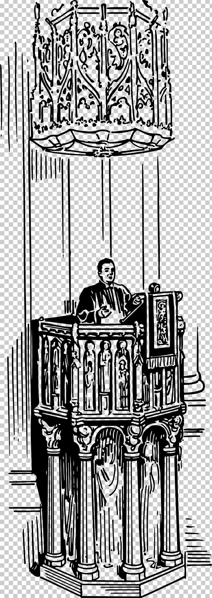 Pulpit Preacher Church Clergy PNG, Clipart, Arch, Black And White, Christian, Christian Church, Christianity Free PNG Download