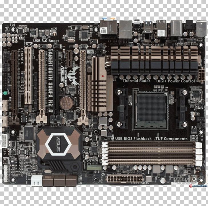 Motherboard Central Processing Unit Computer Hardware Socket AM3 ASUS Sabertooth 990FX R2.0 PNG, Clipart, Advanced Micro Devices, Asus, Central Processing Unit, Computer Hardware, Electronic Free PNG Download