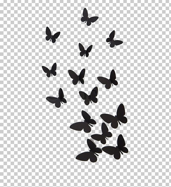 Butterfly Desktop Black And White Stencil PNG, Clipart, Animal, Black, Color, Insect, Insects Free PNG Download