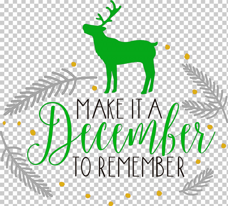 Make It A December December Winter PNG, Clipart, December, Deer, Line, Logo, Make It A December Free PNG Download
