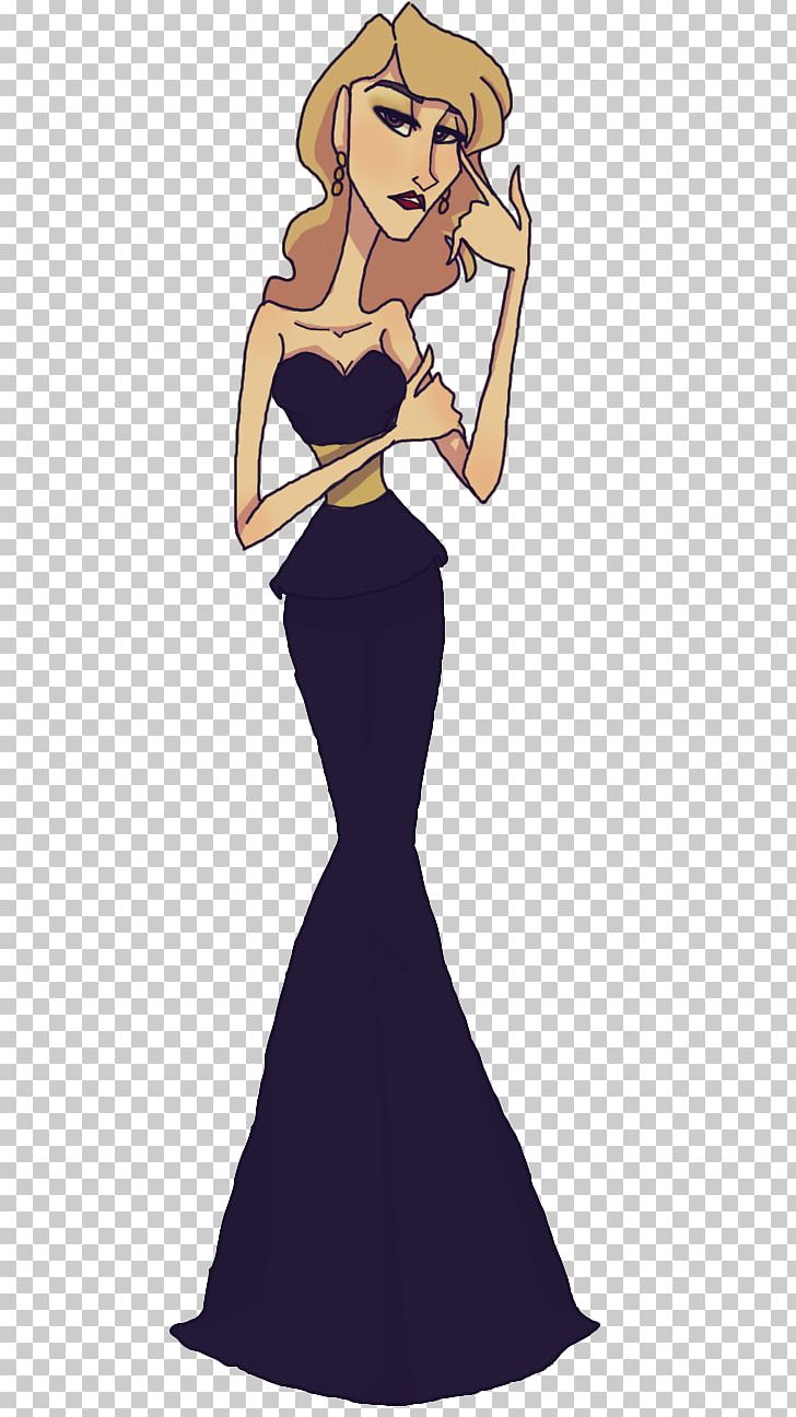 Gown Cocktail Dress Cartoon PNG, Clipart, Art, Beauty, Black Magic, Cartoon, Character Free PNG Download