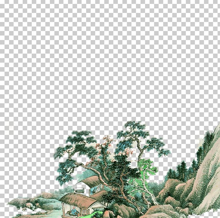 Chinese Painting Wall Mural PNG, Clipart, Art, Birdandflower Painting, Book, Branch, Bure Free PNG Download
