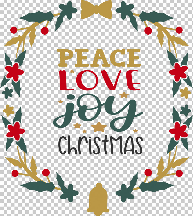 Peace Love Joy Merry Christmas PNG, Clipart, Bauble, Christmas Day, Christmas Tree, Floral Design, Gift Free PNG Download