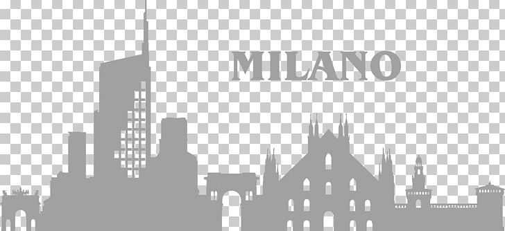 Milan Wall Decal Skyline Photography Silhouette PNG, Clipart, Black And White, Brand, Building, City, Computer Wallpaper Free PNG Download