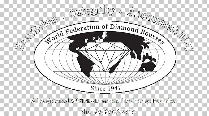 World Federation Of Diamond Bourses Exchange Logo World Diamond Council PNG, Clipart, Black And White, Brand, Brilliant, Carbonado, Diamond Free PNG Download