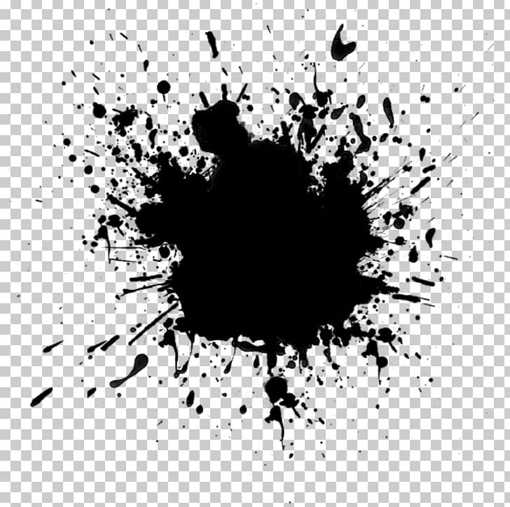 Painting Splatter Film Black And White PNG, Clipart, Art, Black, Black And White, Brush, Circle Free PNG Download