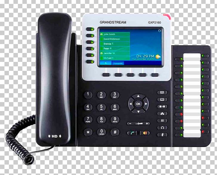 Grandstream Networks Grandstream GXP2160 VoIP Phone Voice Over IP Telephone PNG, Clipart, Business, Business Telephone System, Caller Id, Communication, Corded Phone Free PNG Download