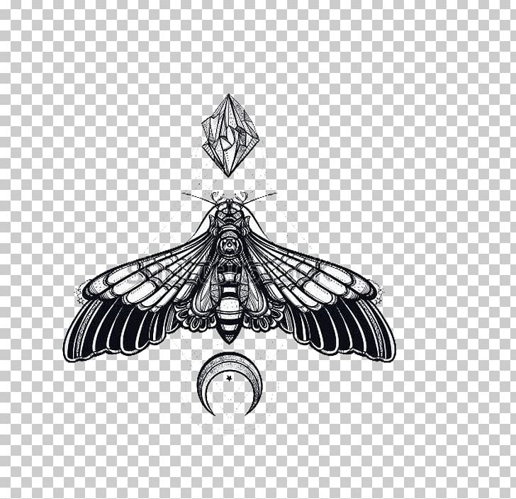 Butterfly Death's-head Hawkmoth Sacred Geometry PNG, Clipart, Art, Black And White, Body Jewelry, Butterflies And Moths, Circle Free PNG Download