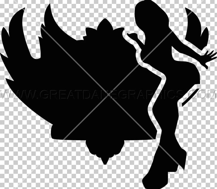 Silhouette Printed T-shirt PNG, Clipart, Animals, Art, Black And White, Fictional Character, Hand Free PNG Download