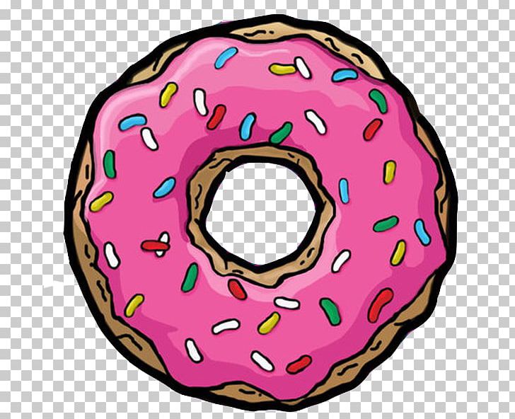 cartoon pink donut