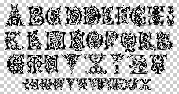Middle Ages Illuminated Manuscript Alphabet Letter Ornament PNG, Clipart, Alphabet, Black And White, Book, Brand, Calligraphy Free PNG Download