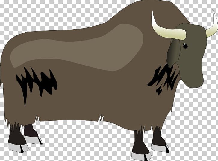 Domestic Yak Cartoon PNG, Clipart, Animal, Animation, Bull, Cartoon, Cattle Like Mammal Free PNG Download