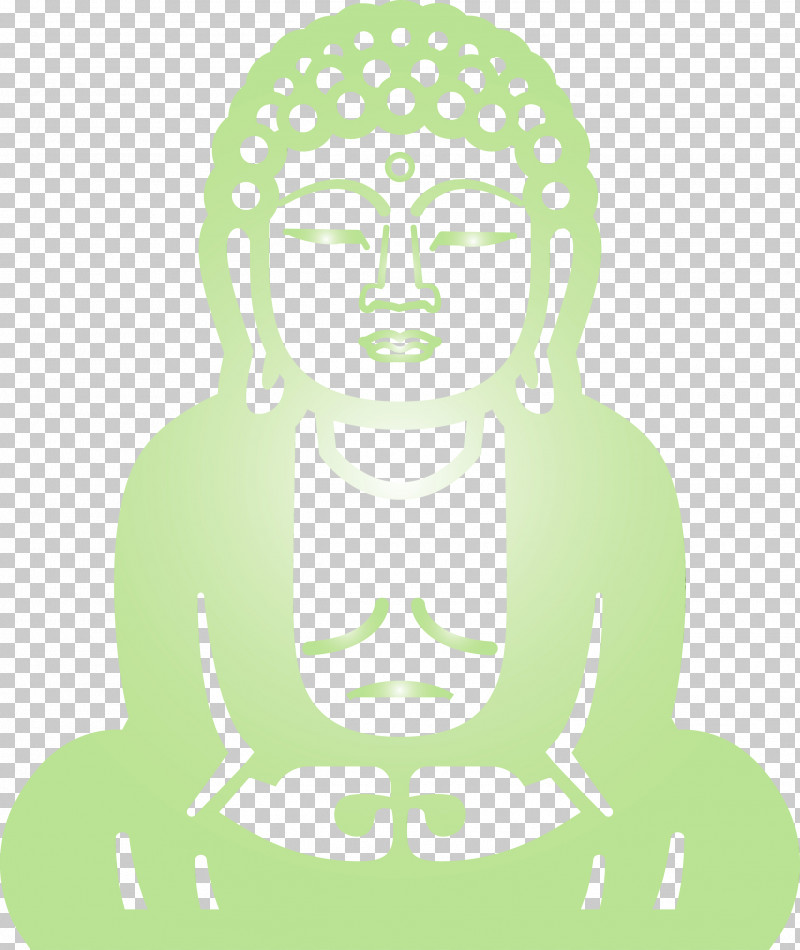 Green Head Meditation Smile PNG, Clipart, Buddha, Green, Head, Meditation, Paint Free PNG Download