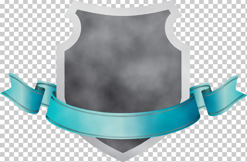 Turquoise Aqua Turquoise Teal Shield PNG, Clipart, Aqua, Emblem Ribbon, Neck, Paint, Shield Free PNG Download