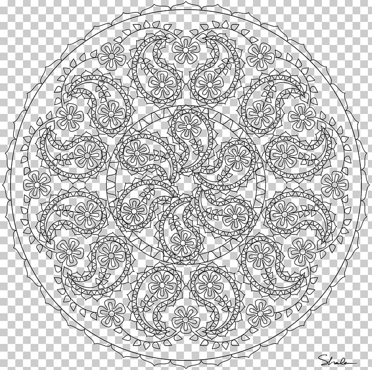 Coloring Book Mandala Paisley Child Adult PNG, Clipart, Adult, Area, Black And White, Book, Child Free PNG Download