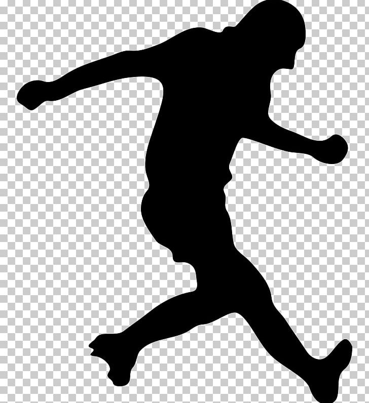 Football Player Silhouette PNG, Clipart, Ball, Black And White, Football, Football Player, Footwear Free PNG Download