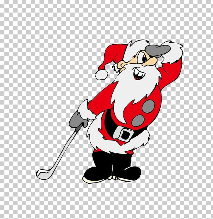Santa Claus Golf Club Christmas PNG, Clipart, Cartoon, Cartoon Santa Claus, Christmas, Christmas Card, Christmas Gift Free PNG Download