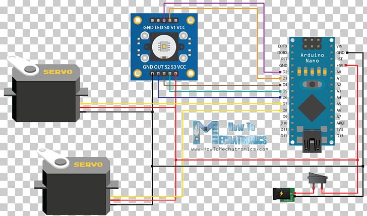 Wiring Diagram Arduino Servomotor Color Vehicle Audio PNG, Clipart, Angle, Arduino, Cable Harness, Circuit Component, Circuit Diagram Free PNG Download