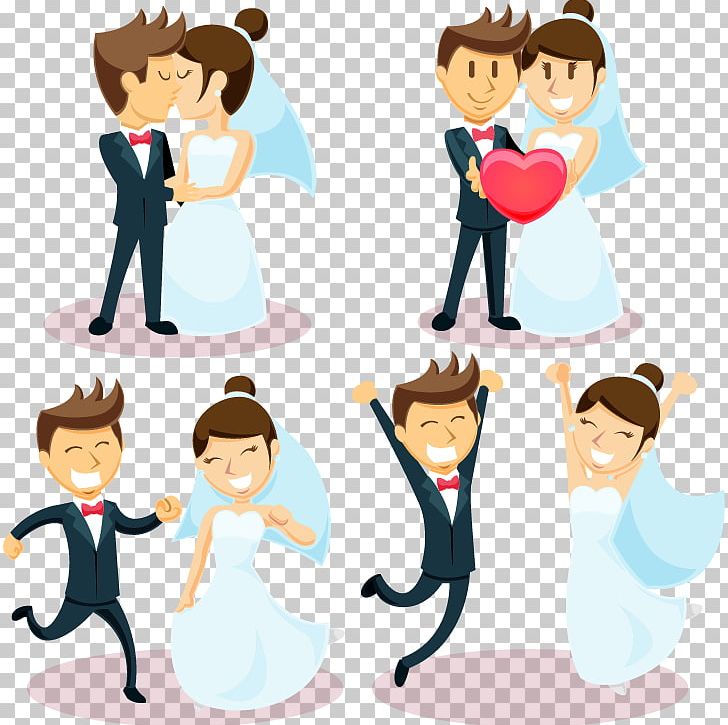 Happy Couple Cheering PNG, Clipart, Boy, Bride, Bride And Groom, Cartoon, Child Free PNG Download