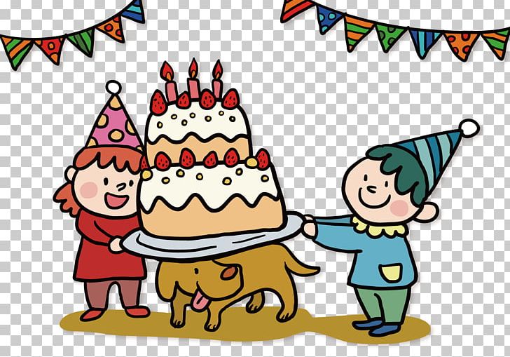 Hand Painted Birthday PNG, Clipart, Banner, Birthday Card, Cake, Candle, Cartoon Free PNG Download