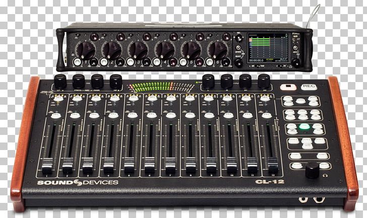 Audio Mixers Sound Engineer Sound Devices CL-12 Linear Fader Controller For 6-Series Of Mixer/Recorders (Black Anodized) PNG, Clipart, Audio, Audio Equipment, Device, Electronics, Firmware Free PNG Download