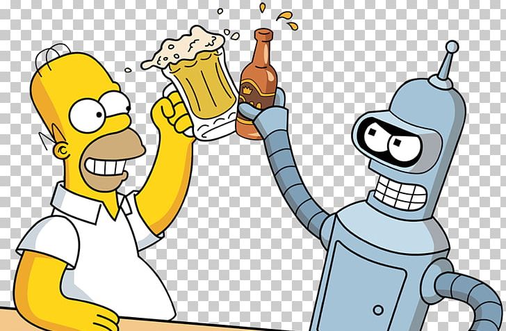 Bender Homer Simpson Drawing Fiction PNG, Clipart, Area, Art, Bender, Cartoon, Character Free PNG Download