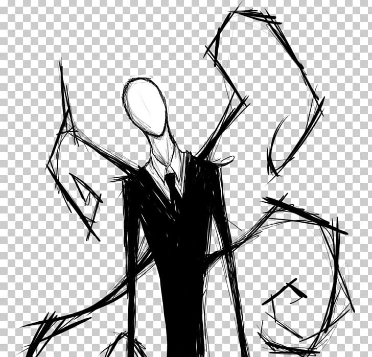 Slender: The Eight Pages Slenderman Drawing Fan Art PNG, Clipart, Art, Artwork, Black And White, Branch, Character Free PNG Download