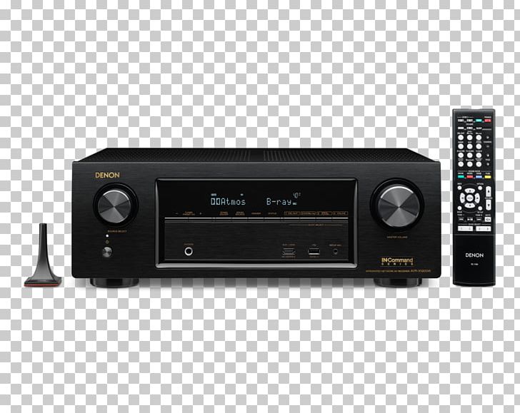 AV Receiver Denon AVR 7.2 Channel AV Network Receiver Dolby Atmos Home Theater Systems PNG, Clipart, Amplifier, Audio, Audio Equipment, Audio Power Amplifier, Electronic Device Free PNG Download