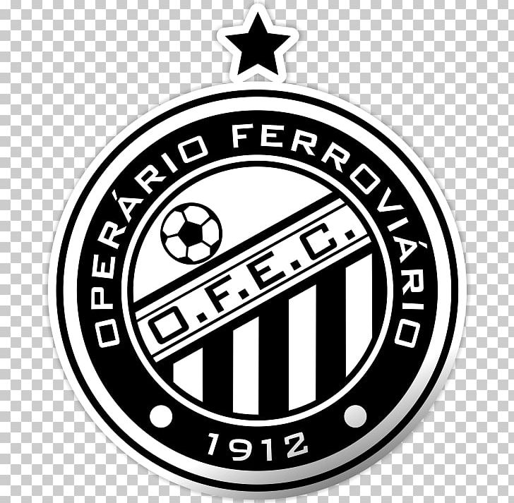 Emblem Logo Operário Ferroviário Esporte Clube Brand Text Messaging PNG, Clipart, Badge, Black And White, Brand, Emblem, Logo Free PNG Download