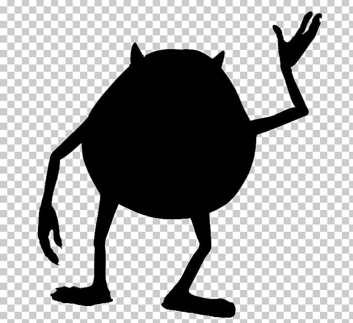 Mike Wazowski Silhouette YouTube Monsters PNG, Clipart, Animals, Artwork, Beak, Black, Black And White Free PNG Download