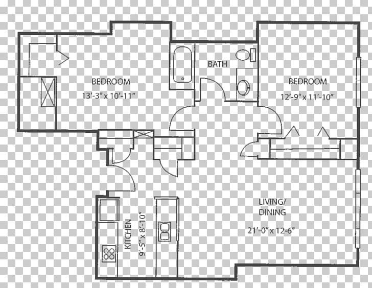 Park Square West Floor Plan Apartment Technical Drawing PNG, Clipart, Air Conditioning, Angle, Apartment, Area, Black And White Free PNG Download