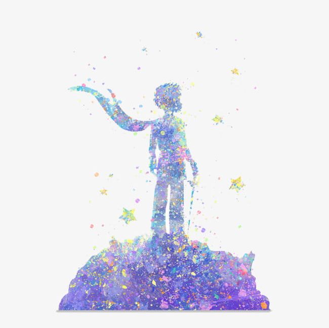 Watercolor Little Prince PNG, Clipart, Abstract, Art, Backgrounds, Blue, Cartoon Free PNG Download