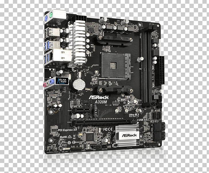 Socket AM4 ASRock A320M AMD A320 AM4 Micro ATX Motherboard MicroATX ASRock AB350M-HDV PNG, Clipart, Asrock Ab350mhdv, Atx, Central Processing Unit, Computer Hardware, Electronic Device Free PNG Download