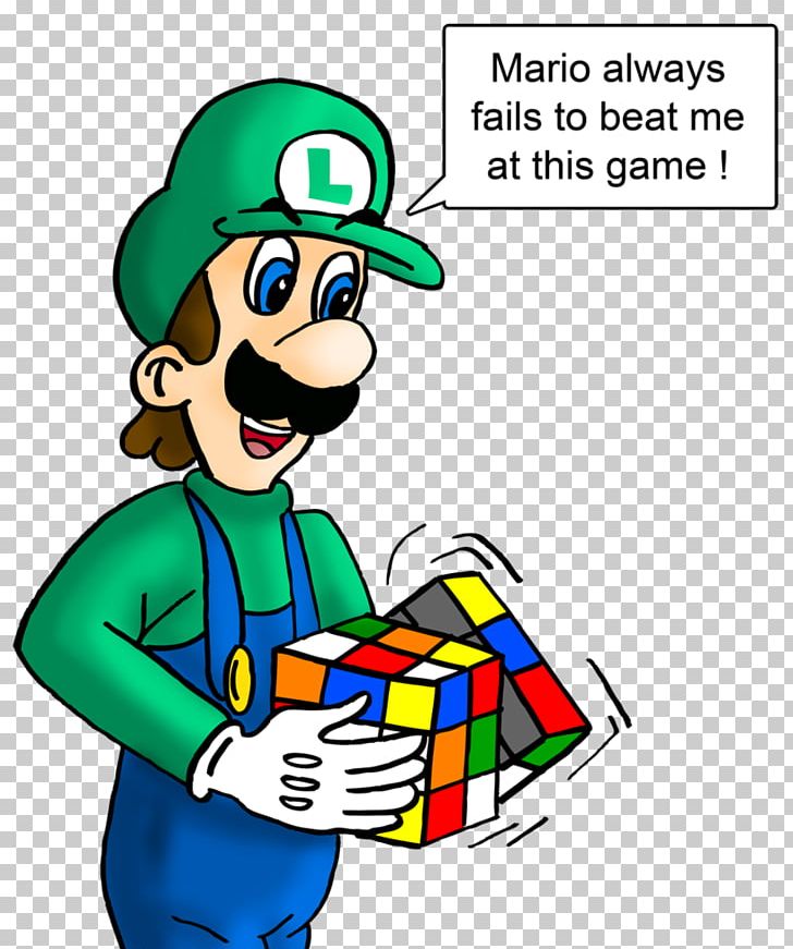 Luigi Super Mario Bros. Rubik's Cube PNG, Clipart, Animation, Area, Art, Artwork, Cartoon Free PNG Download