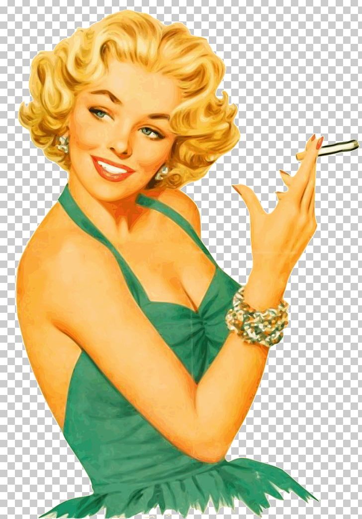 Pin-up Girl Smoking Retro Style PNG, Clipart, Blond, Cigarette, Cigarette Case, Fictional Character, Girl Free PNG Download