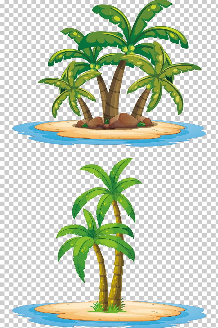 Island Arecaceae Illustration PNG, Clipart, Arecales, Autumn Tree, Cartoon, Chr, Desert Island Free PNG Download