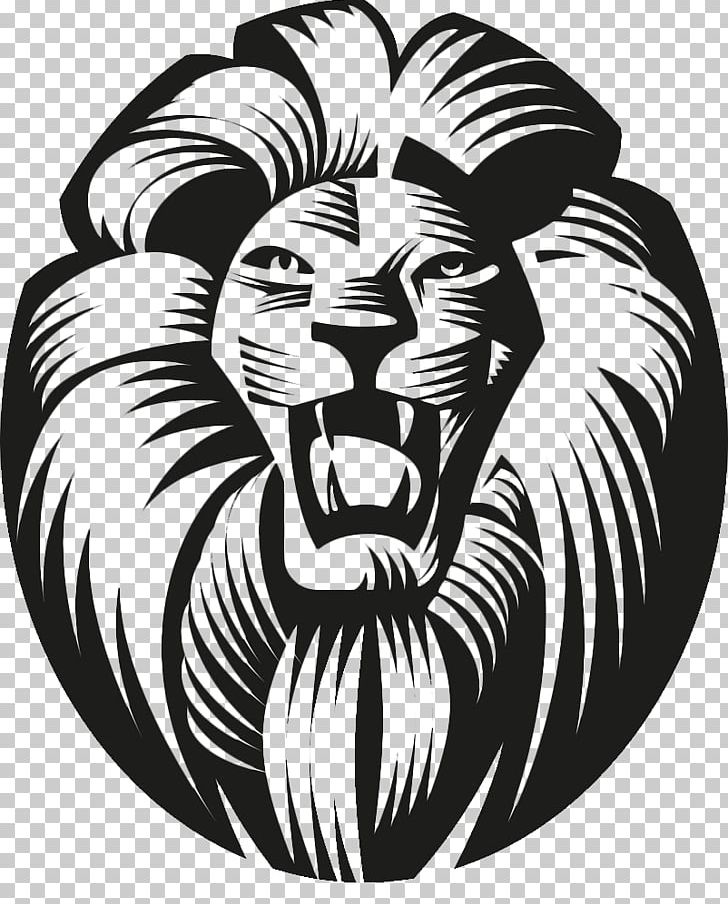 Lion Tattoo Drawing Art PNG, Clipart, Abstract Lines, Animals, Art, Big Cats, Black And White Free PNG Download