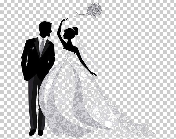 Wedding Invitation Bridegroom Graphics PNG, Clipart, Black And White, Bride, Bride And Groom, Cartoon, Fashion Design Free PNG Download