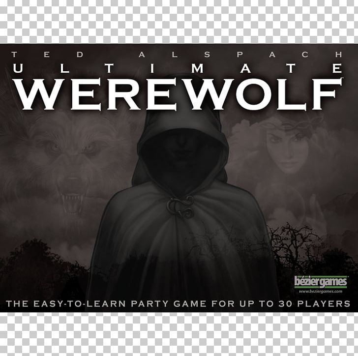 Mafia Ultimate Werewolf The Werewolves Of Millers Hollow Board Game PNG, Clipart, Album, Album Cover, Black And White, Board Game, Brand Free PNG Download