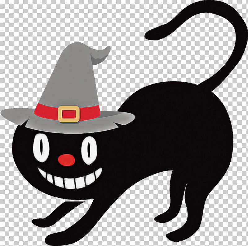 Black Cat Halloween Cat PNG, Clipart, Black Cat, Cartoon, Cat, Halloween, Hat Free PNG Download