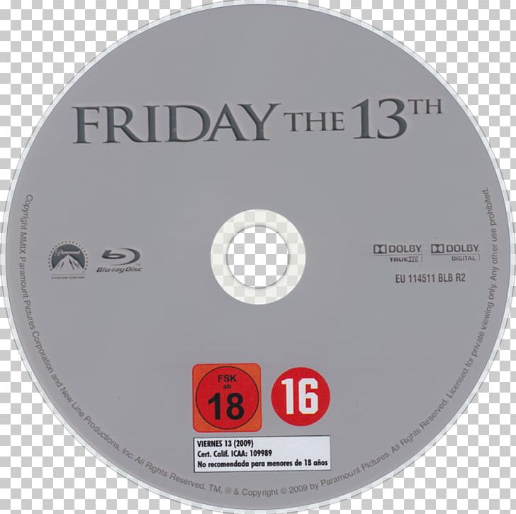 Compact Disc Friday The 13th Brand PNG, Clipart, Brand, Compact Disc, Computer Hardware, Data Storage Device, Dvd Free PNG Download