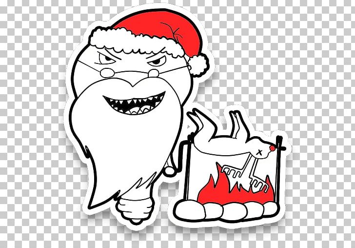Santa Claus Christmas Line Art Cartoon PNG, Clipart, Animal, Area, Art, Artwork, Behavior Free PNG Download