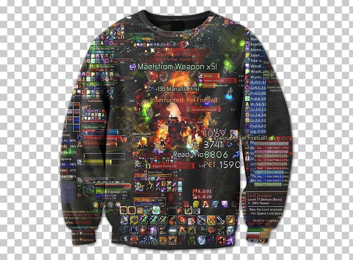 T-shirt Hoodie World Of Warcraft Sweater Crew Neck PNG, Clipart,  Free PNG Download