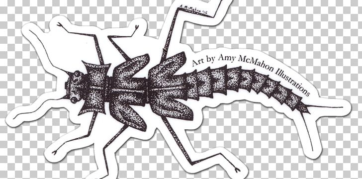 Pteronarcys Californica Sticker Decal Fly Fishing PNG, Clipart, Artwork, Black And White, Decal, Die Cutting, Drawing Free PNG Download